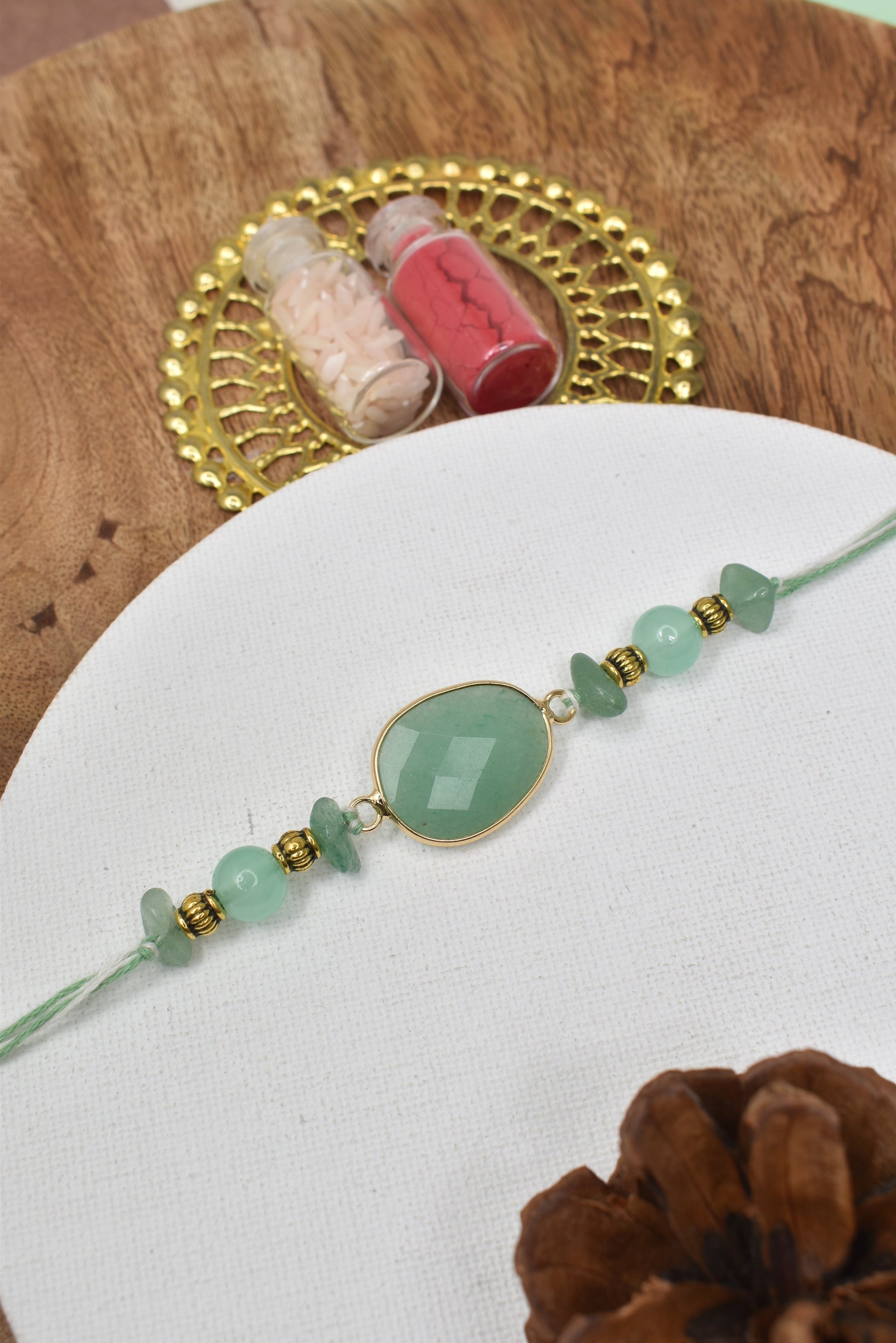 Premium Gemstone Rakhi