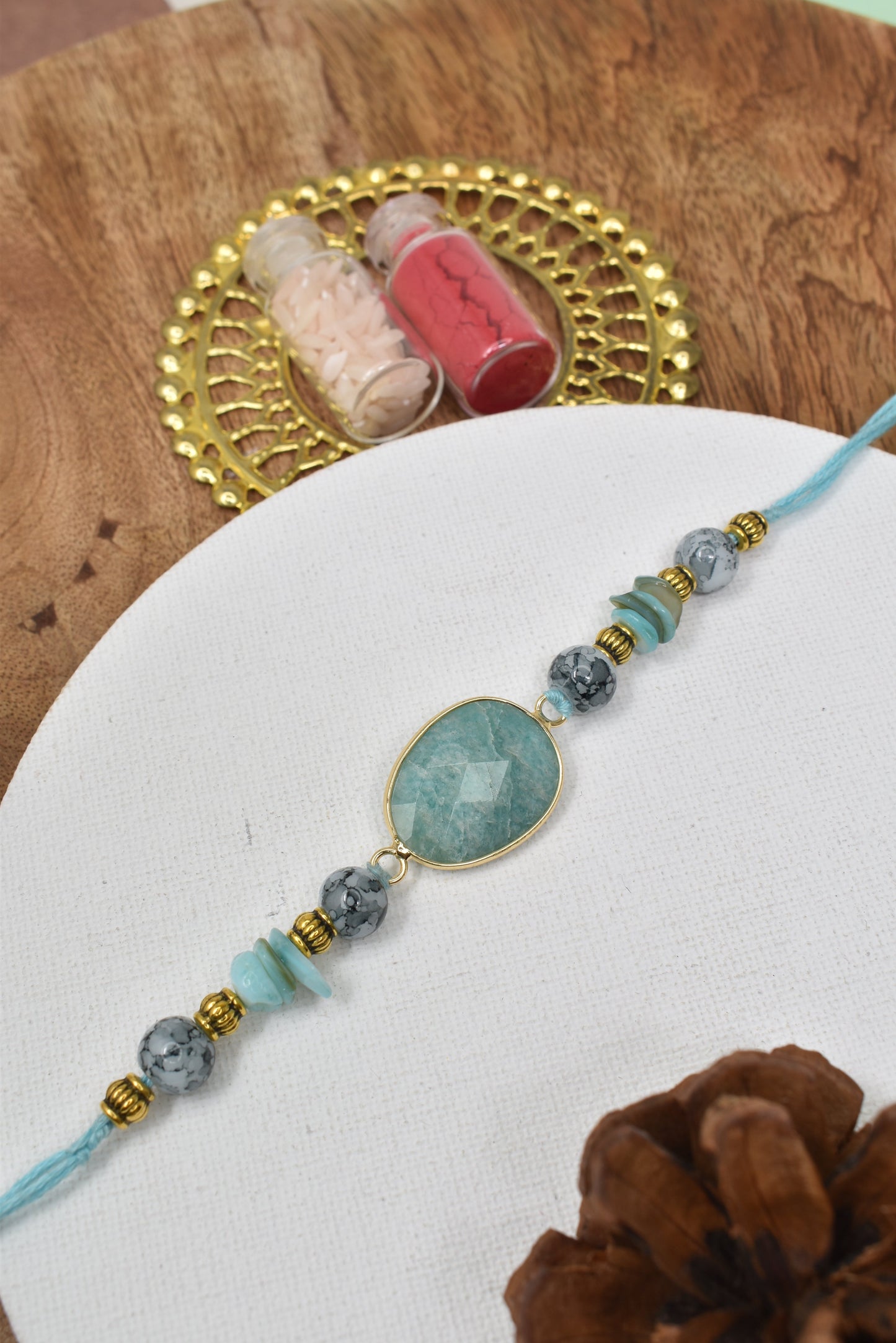 Premium Gemstone Rakhi