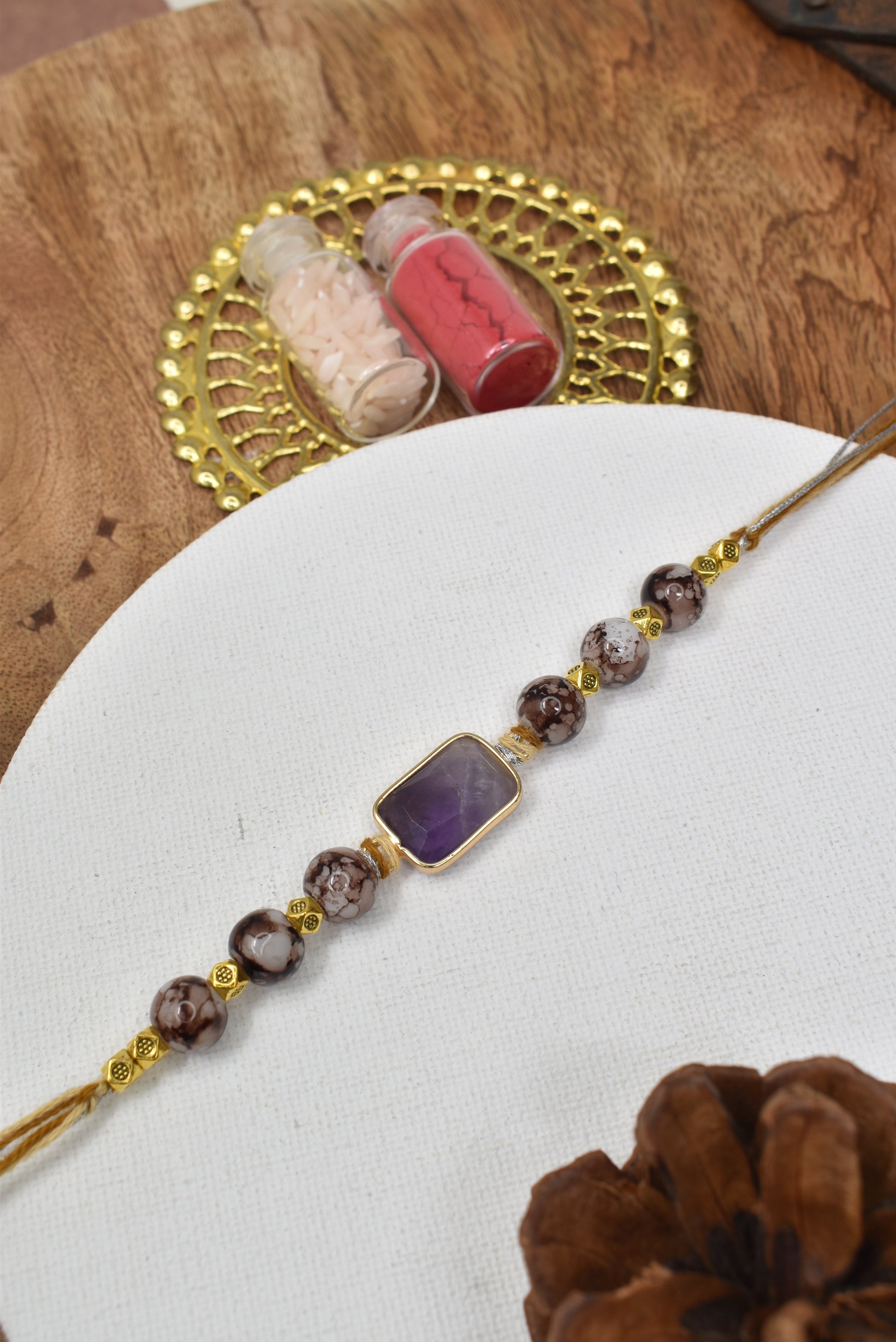 Premium Gemstone Rakhi