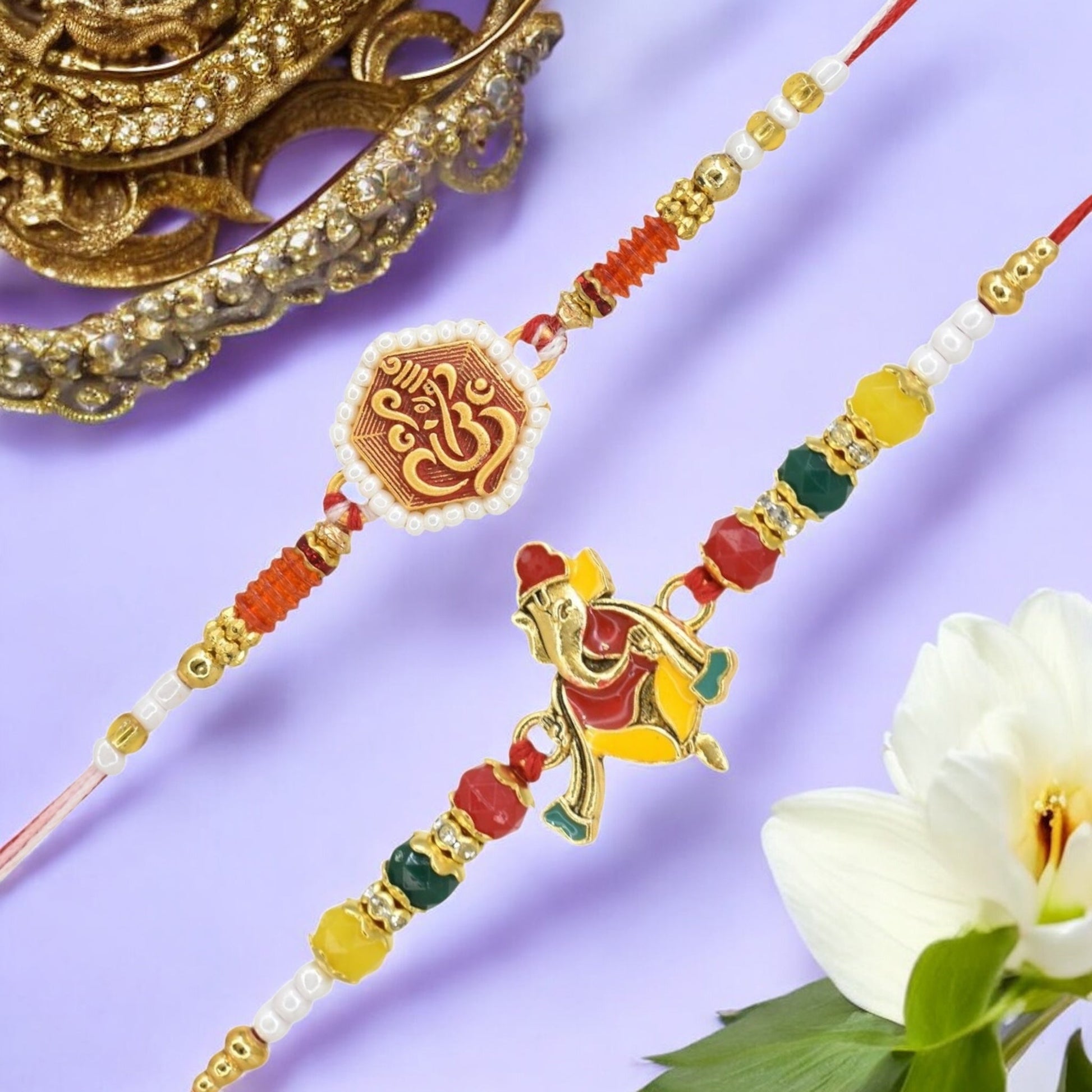 Rakhi with Greeting Card and Box