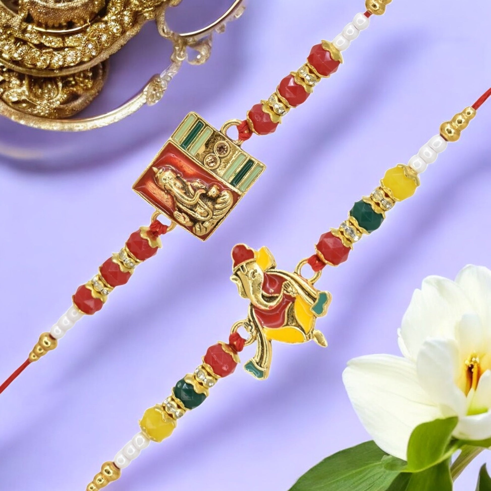 Rakhi with Greeting Card and Box