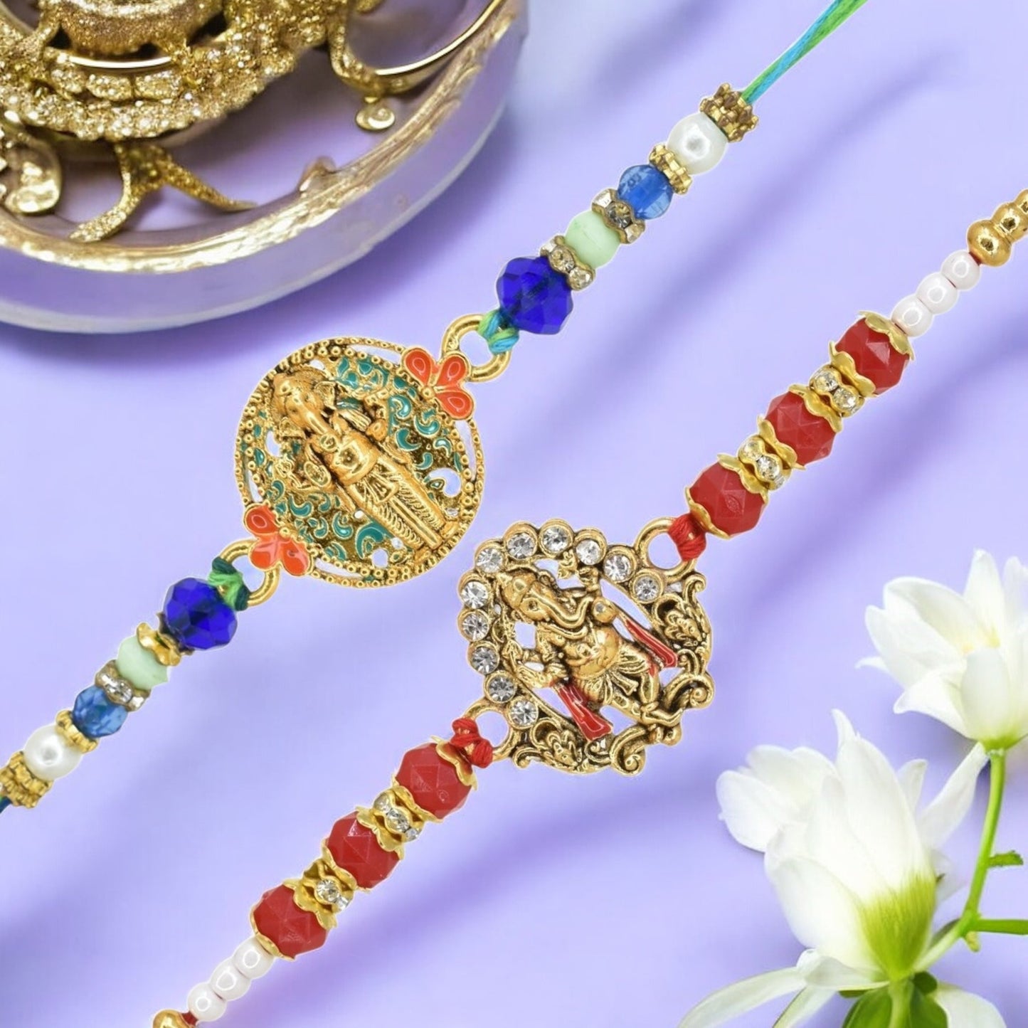 Rakhi with Greeting Card and Box