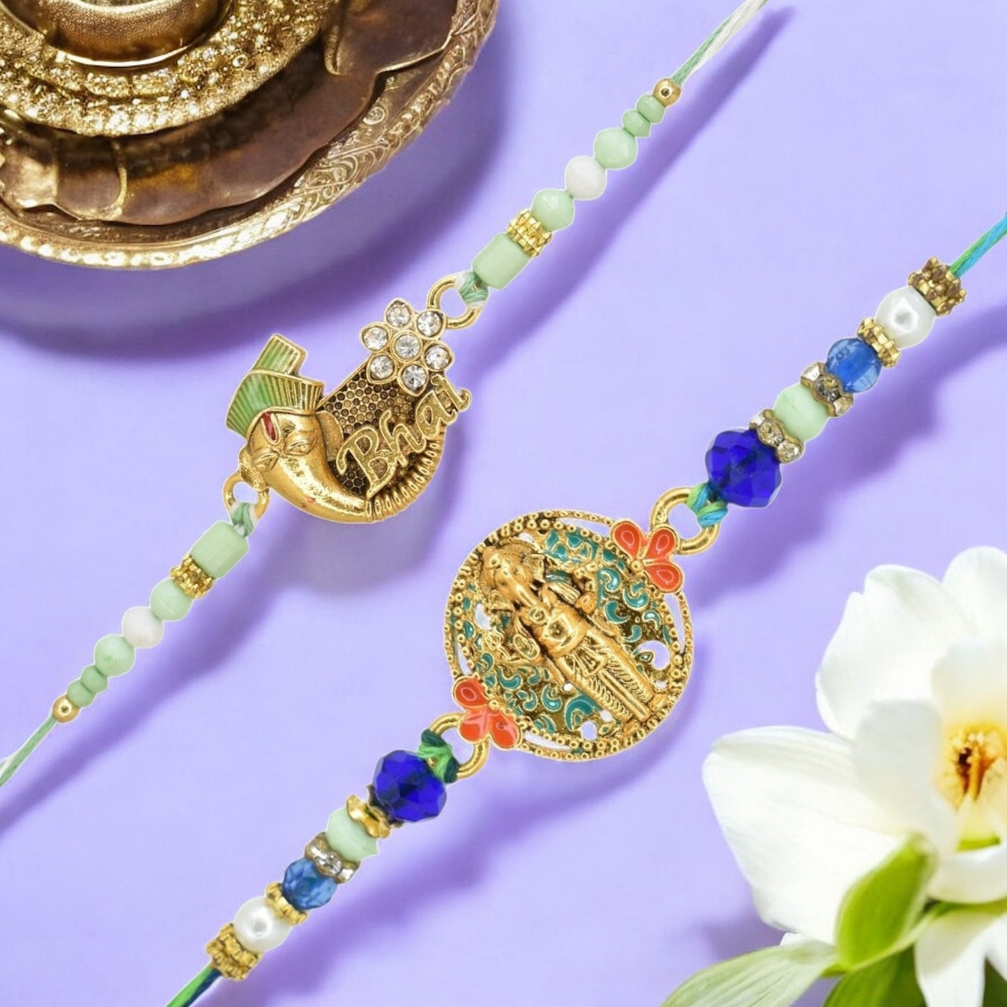 Rakhi with Greeting Card and Box