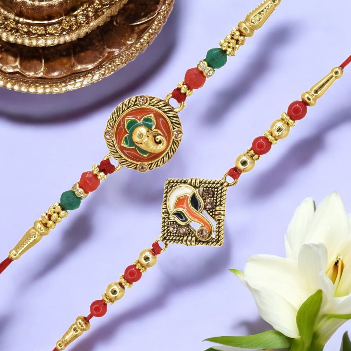 Rakhi with Greeting Card and Box