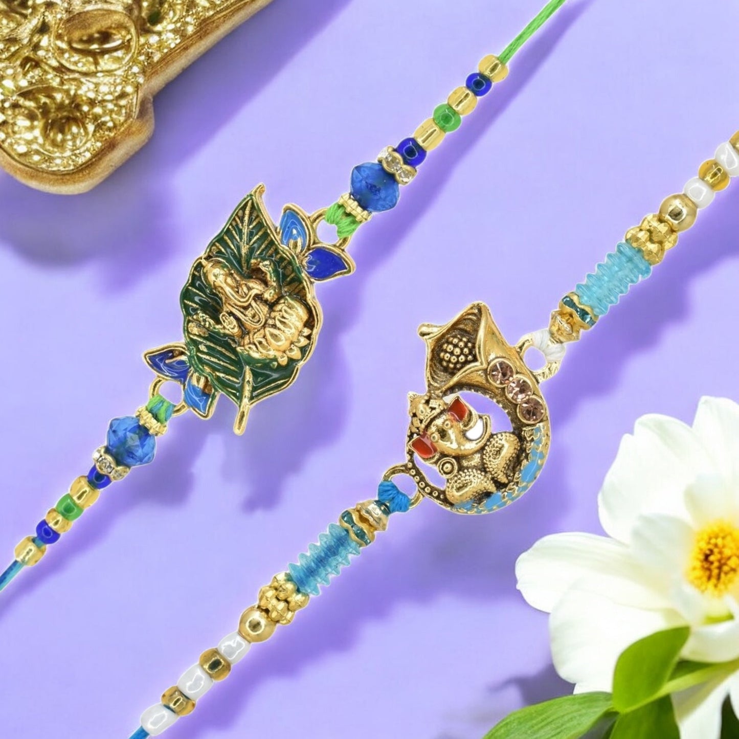 Rakhi with Greeting Card and Box