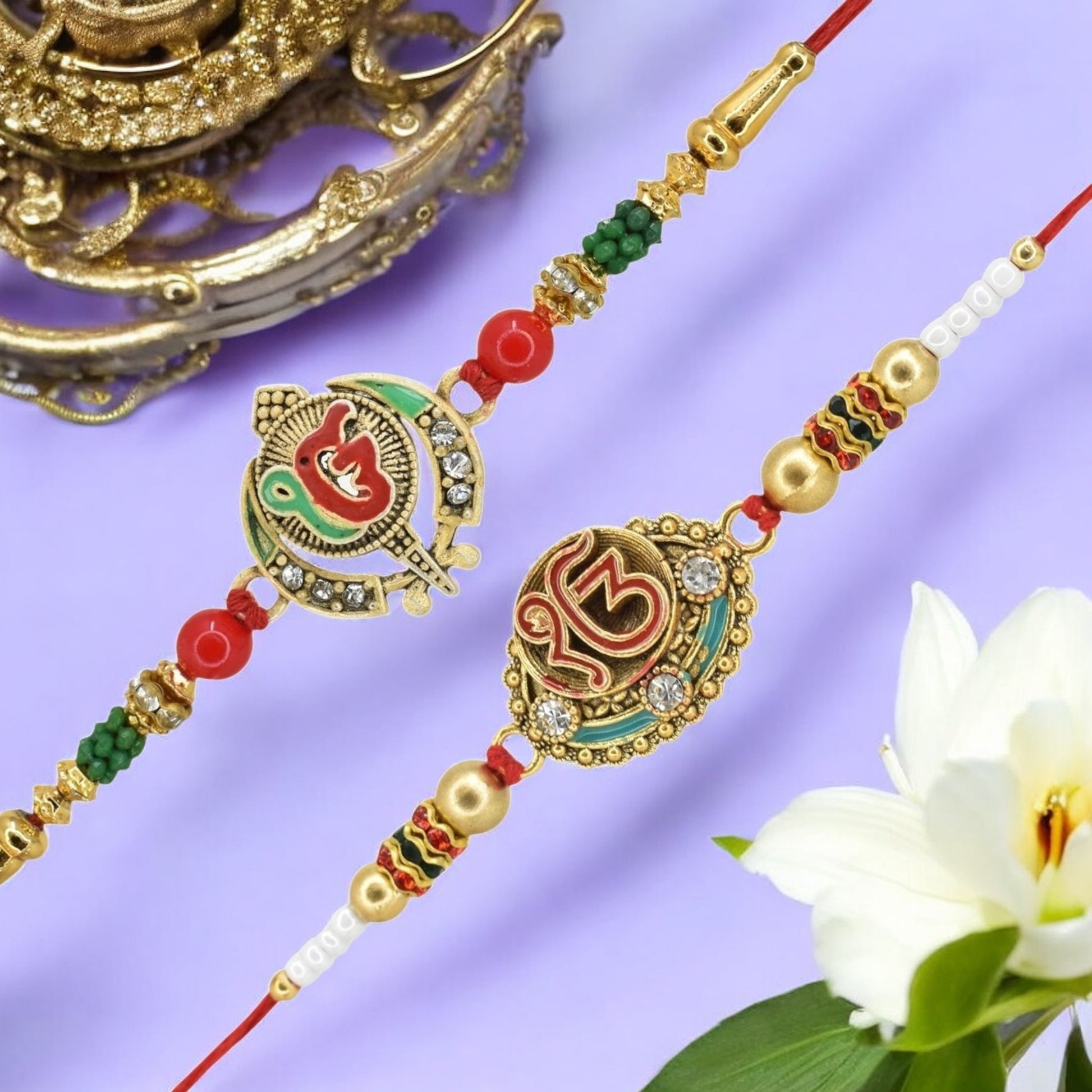 Rakhi with Greeting Card and Box