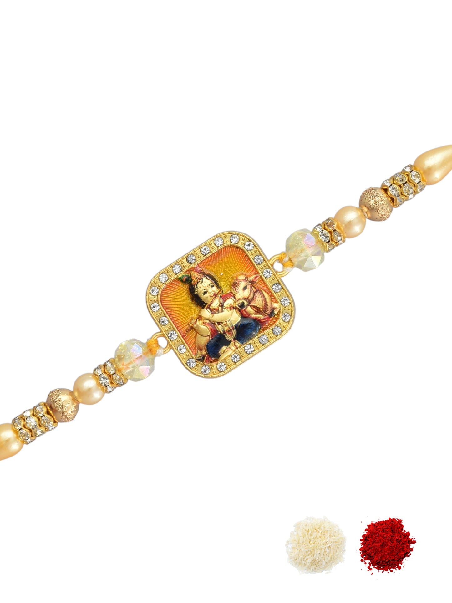Designer AD Studded krishna Rakhi