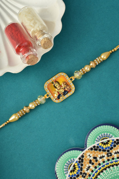 Designer AD Studded krishna Rakhi