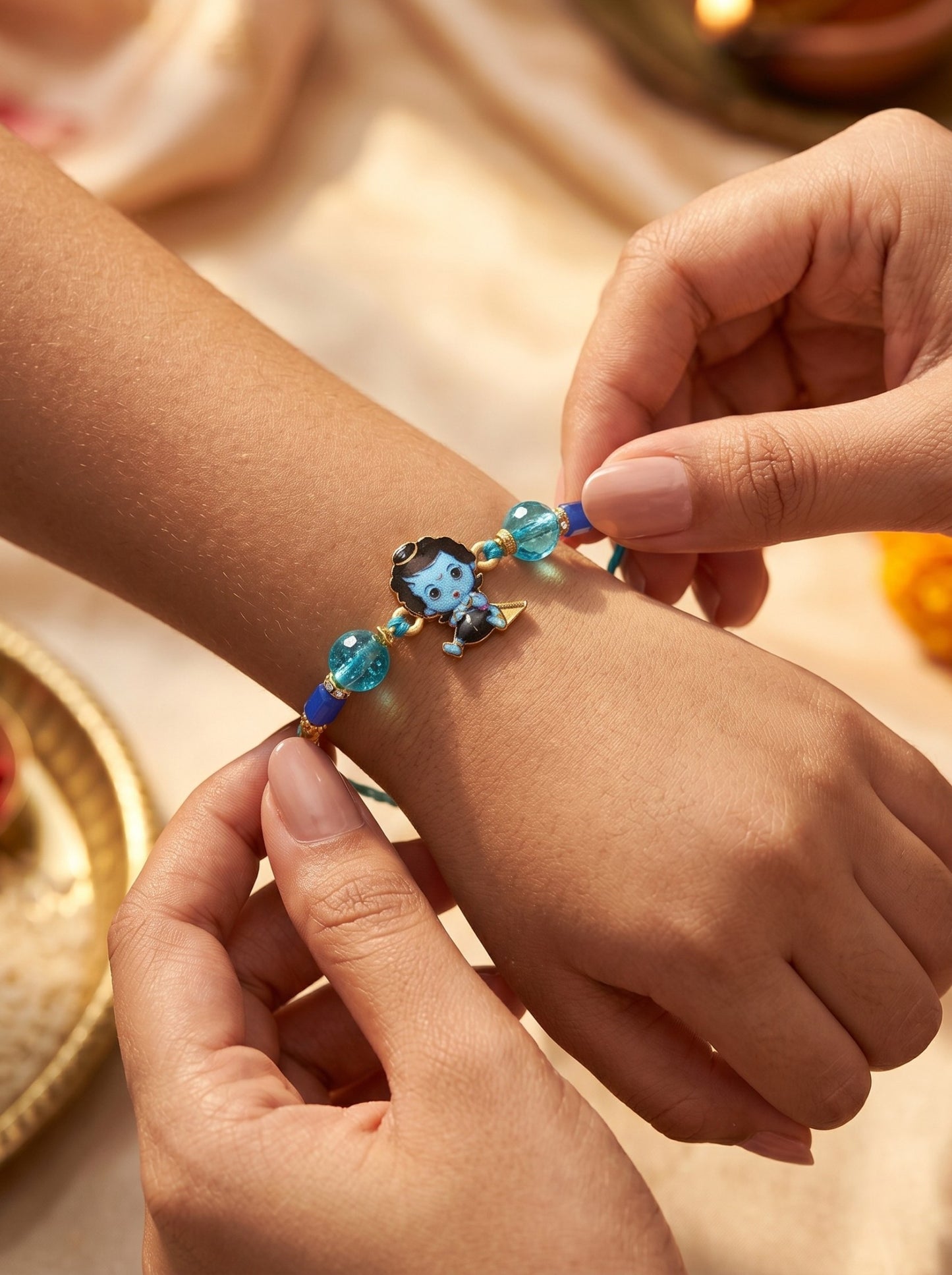 Bal Gopal Design Blue Rakhifor kids