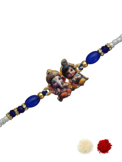 Ganesha Design Blue Color Rakhi for kids