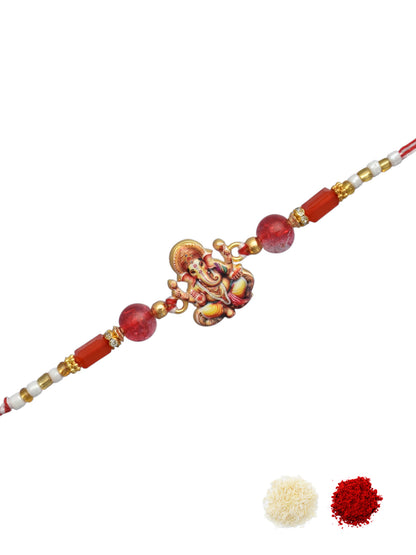 Ganesha Design Red Color Rakhi for kids