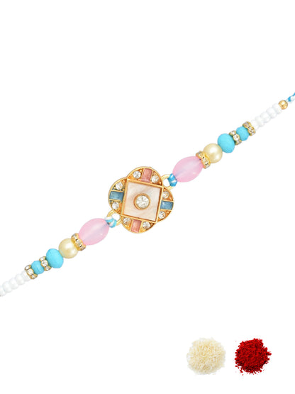 Pastel Color Designer Rakhi for Brother
