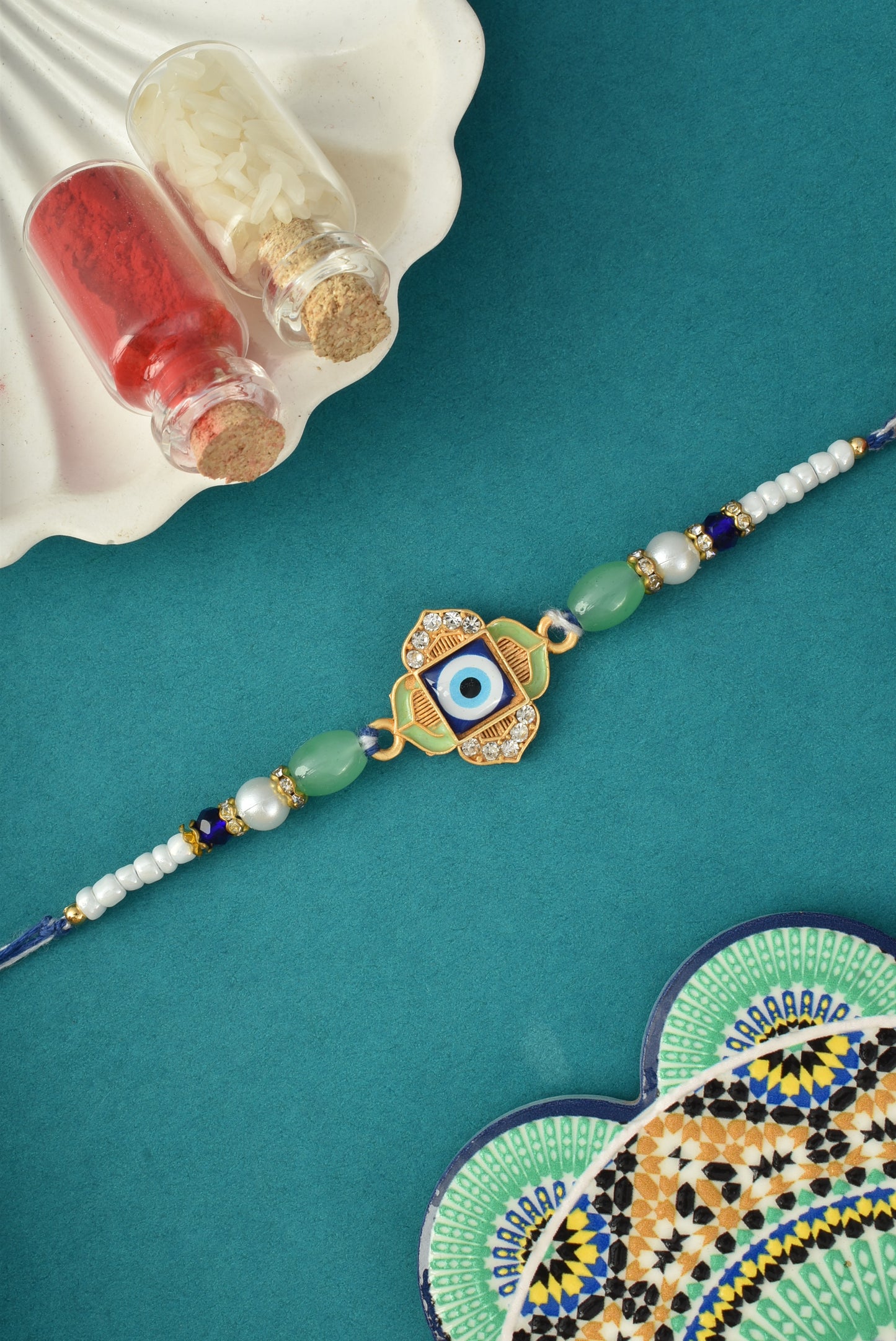 Evil Eye Unique Blue Rakhi for Brother