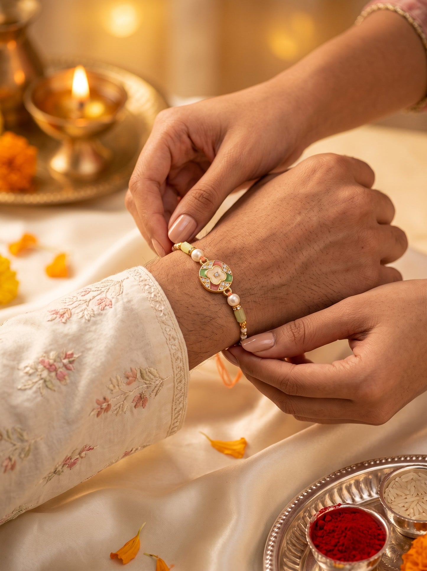 Diamond Studded Rakhi for Brother