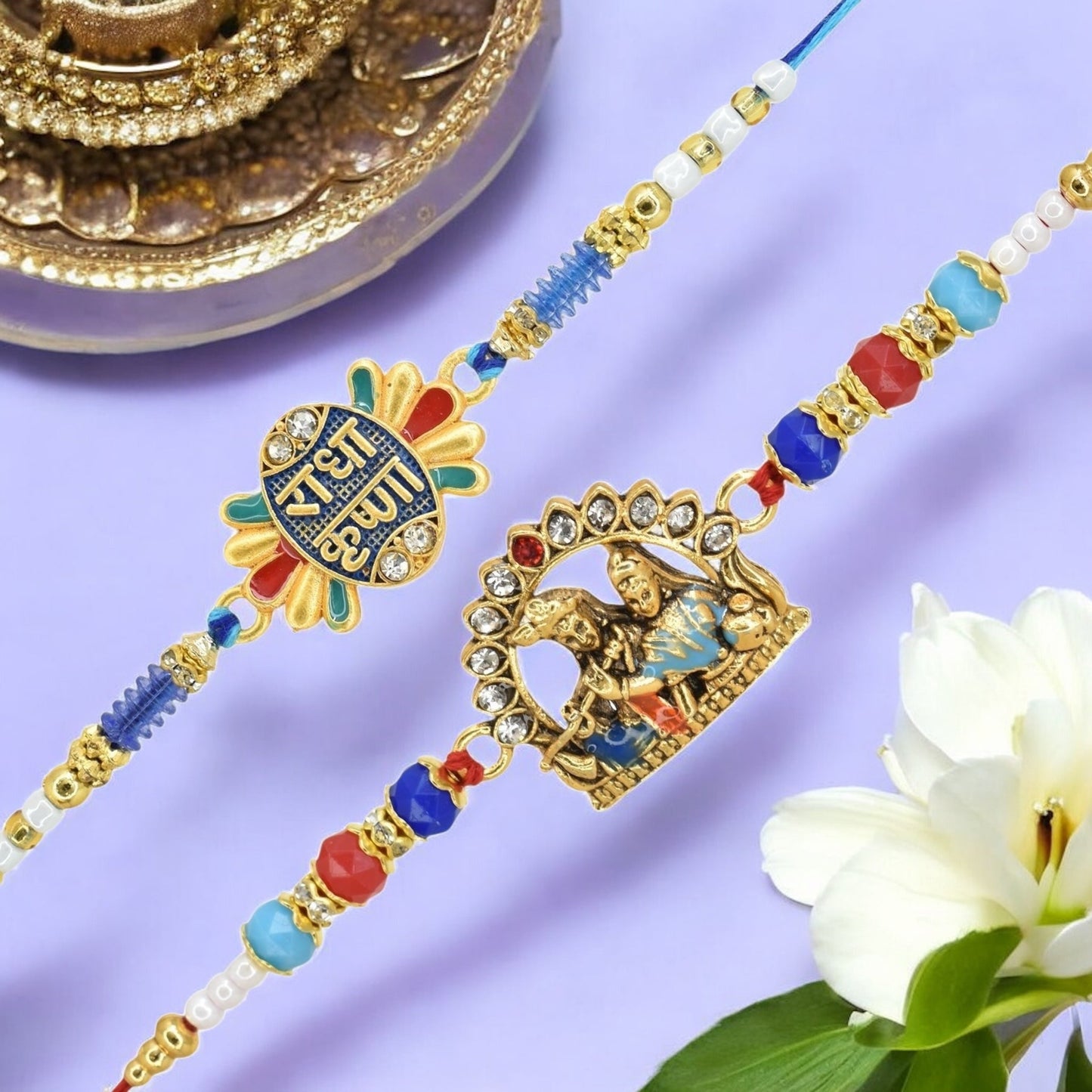 Rakhi with Greeting Card and Box