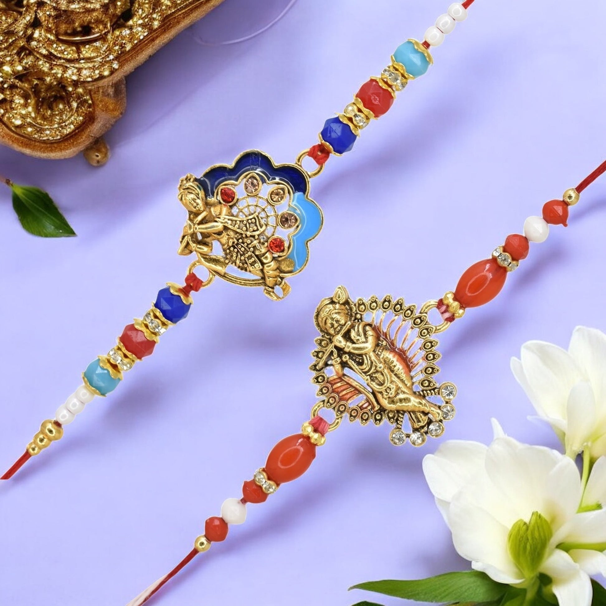 Rakhi with Greeting Card and Box