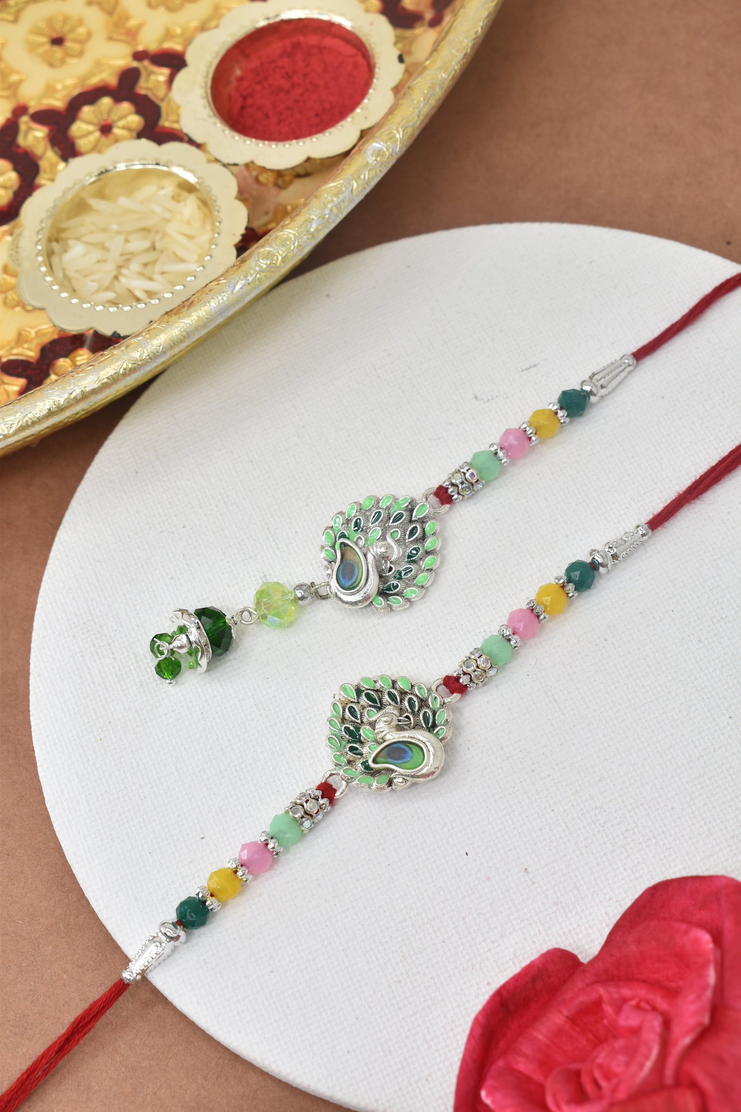 Couple Rakhi Set, Rakhi Set for Bhai Bhabhi