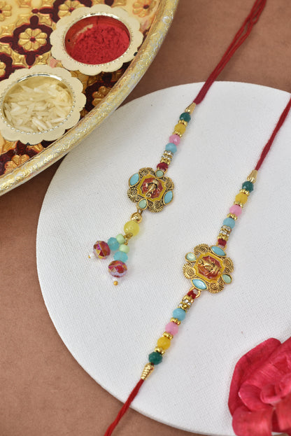 Couple Rakhi Set, Rakhi Set for Bhai Bhabhi