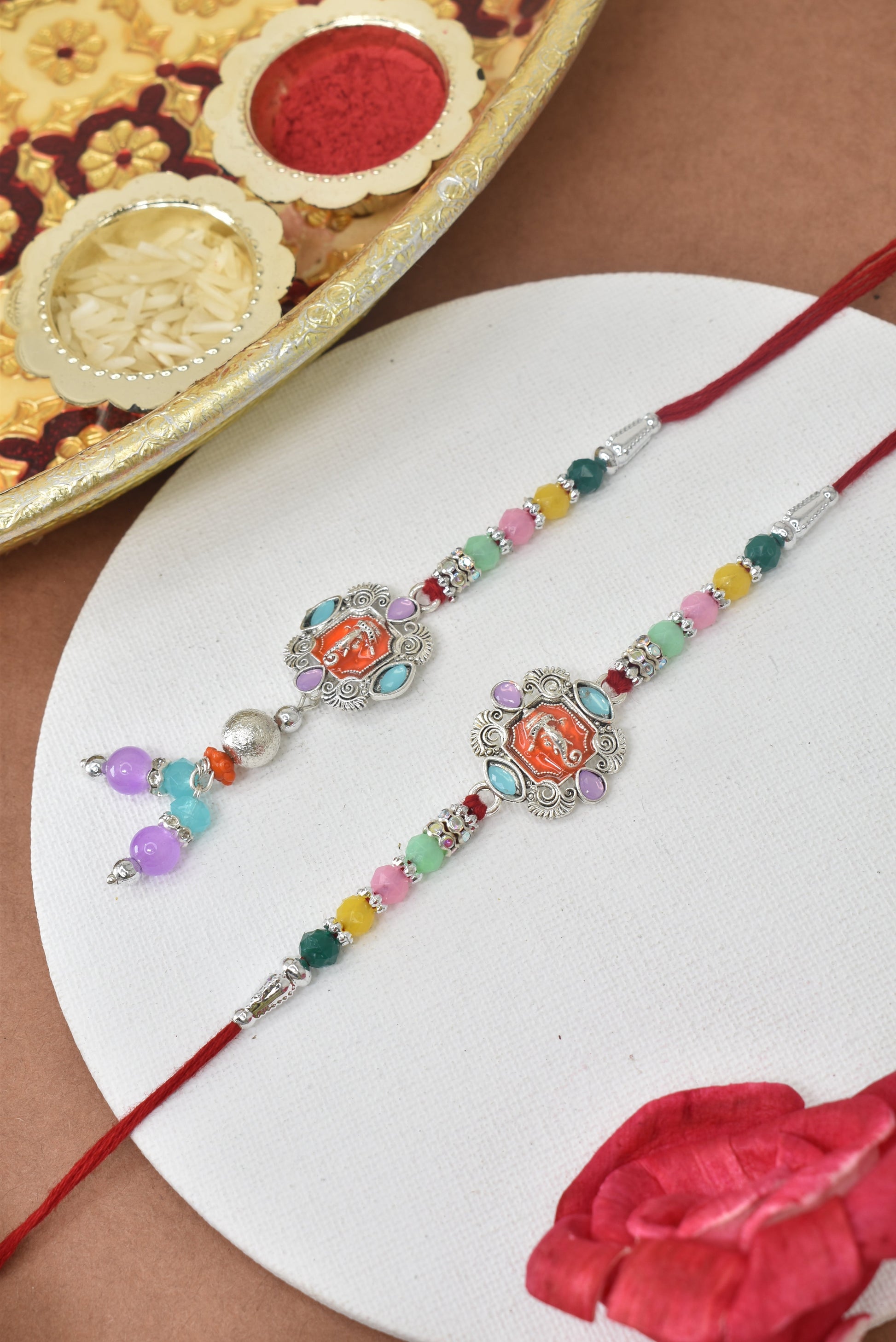 Couple Rakhi Set, Rakhi Set for Bhai Bhabhi