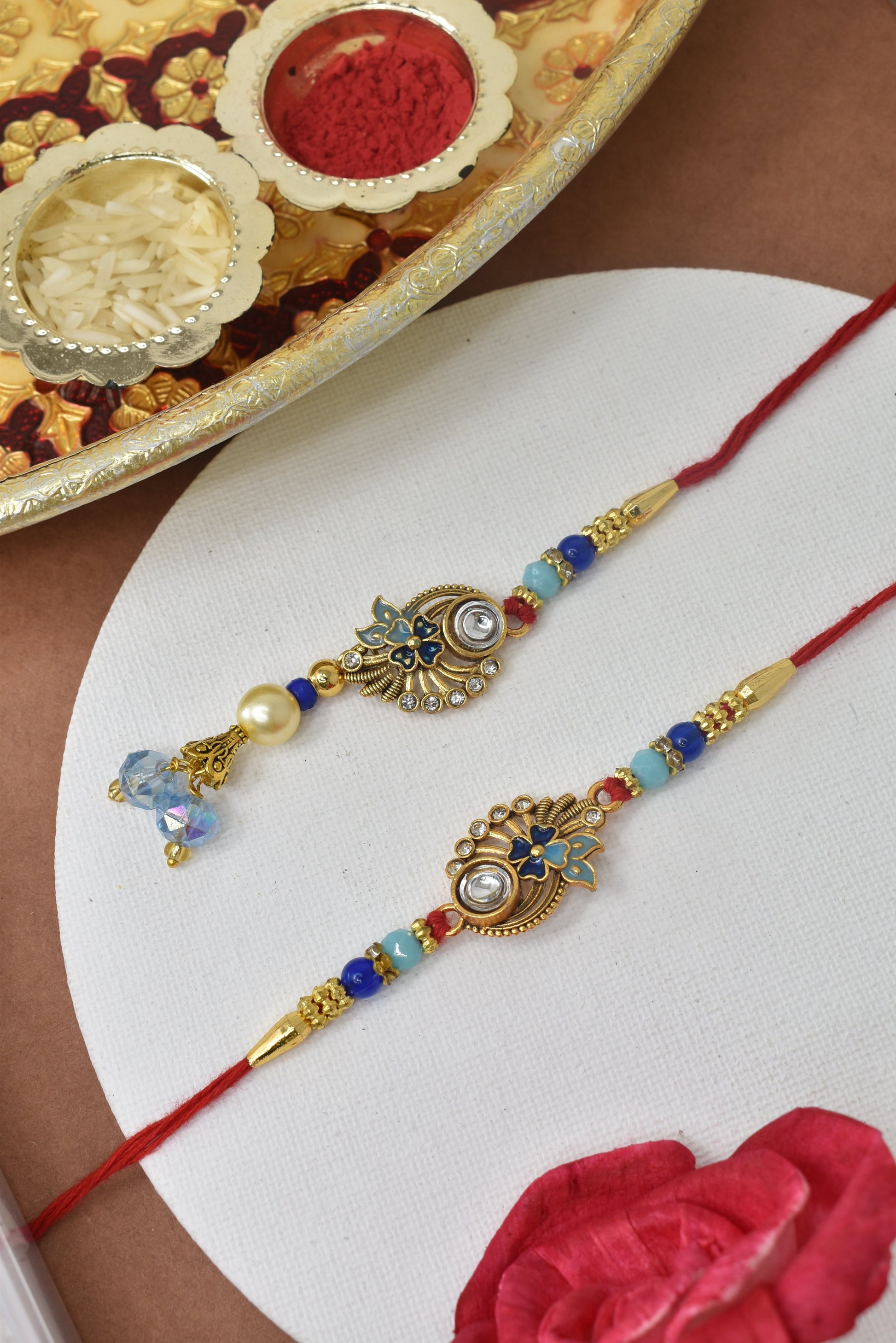 Couple Rakhi Set, Rakhi Set for Bhai Bhabhi