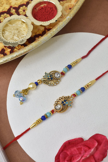 Couple Rakhi Set, Rakhi Set for Bhai Bhabhi