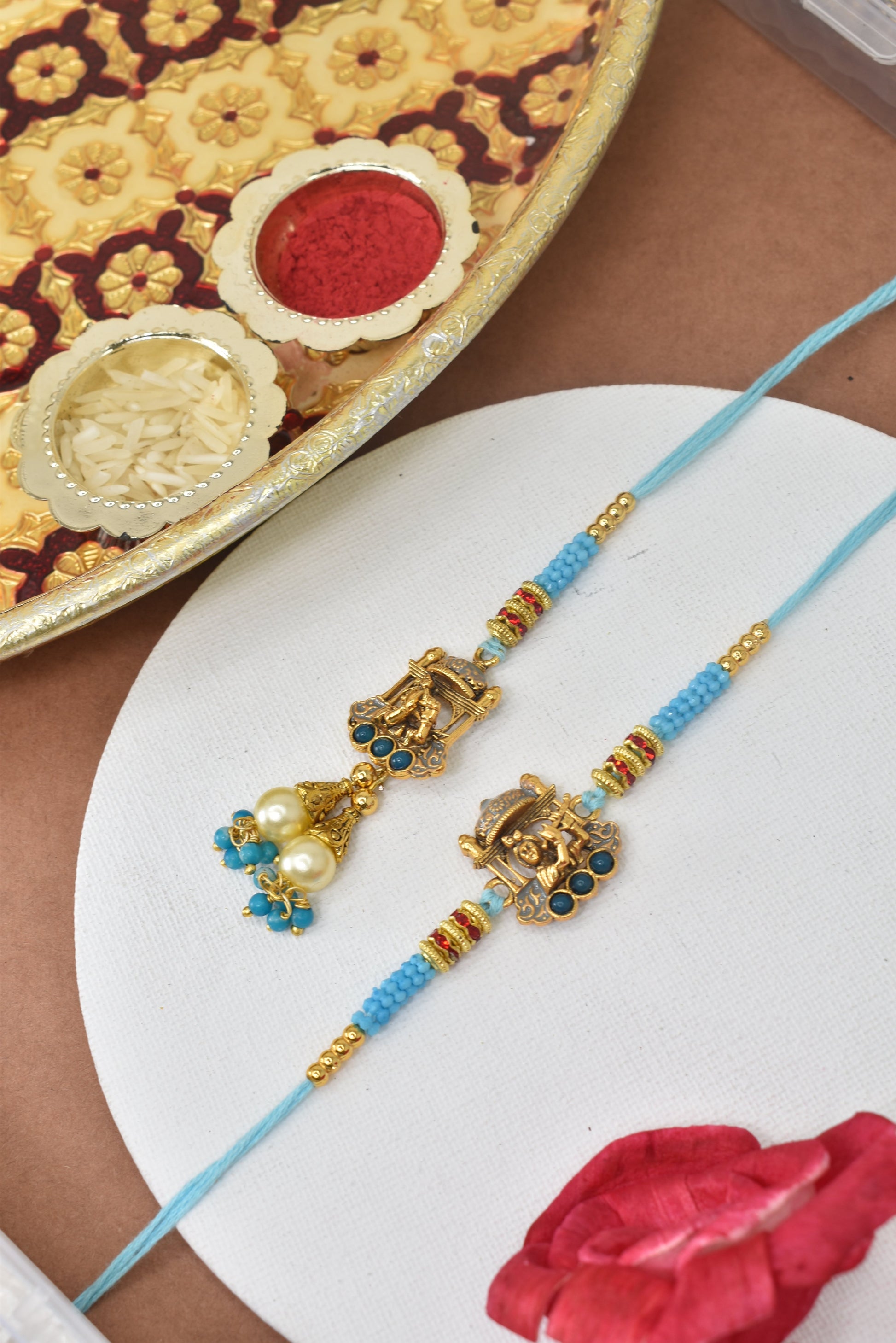 Couple Rakhi Set, Rakhi Set for Bhai Bhabhi