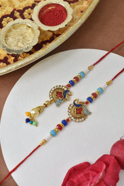 Couple Rakhi Set, Rakhi Set for Bhai Bhabhi