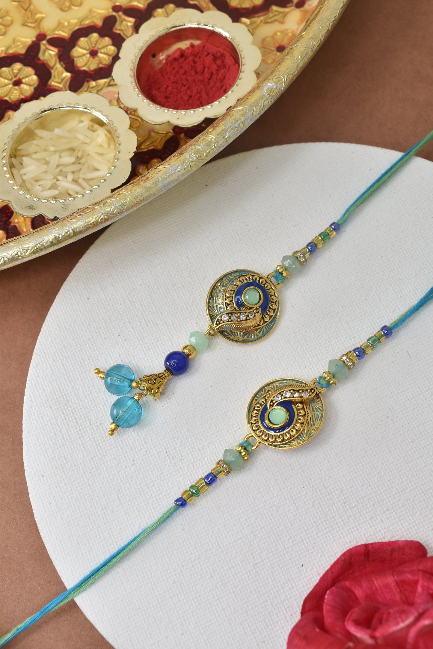 Couple Rakhi Set, Rakhi Set for Bhai Bhabhi