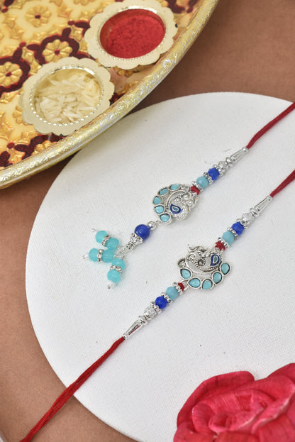 Couple Rakhi Set, Rakhi Set for Bhai Bhabhi