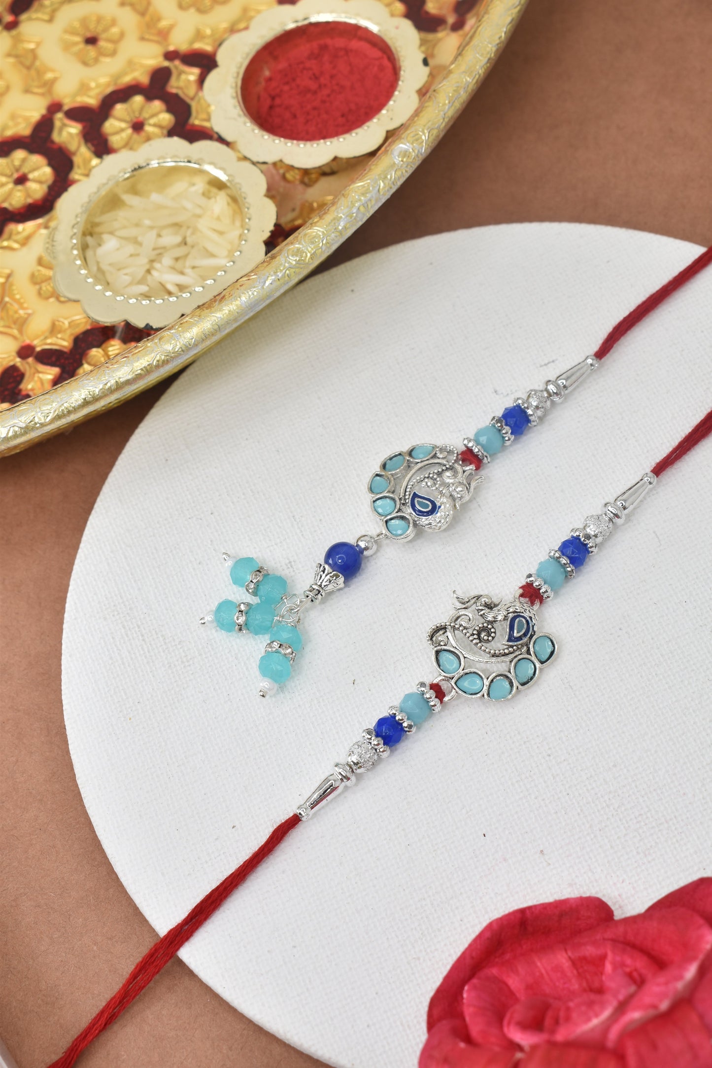 Couple Rakhi Set, Rakhi Set for Bhai Bhabhi