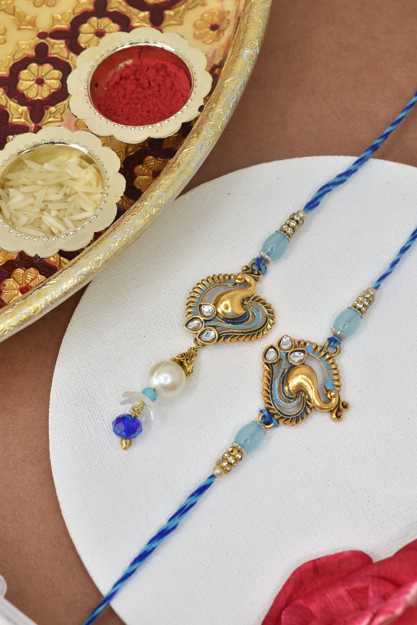 Couple Rakhi Set, Rakhi Set for Bhai Bhabhi