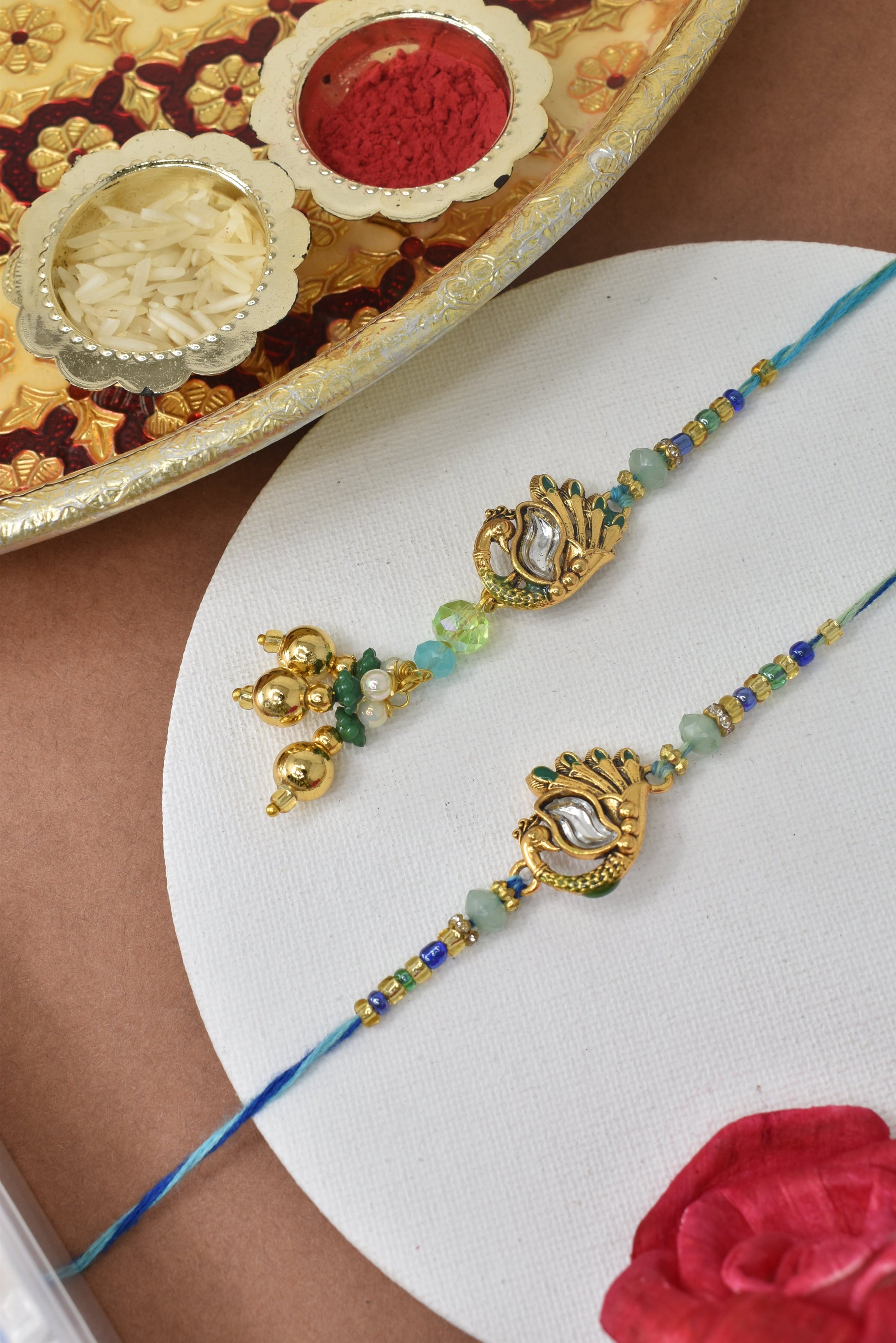 Couple Rakhi Set, Rakhi Set for Bhai Bhabhi