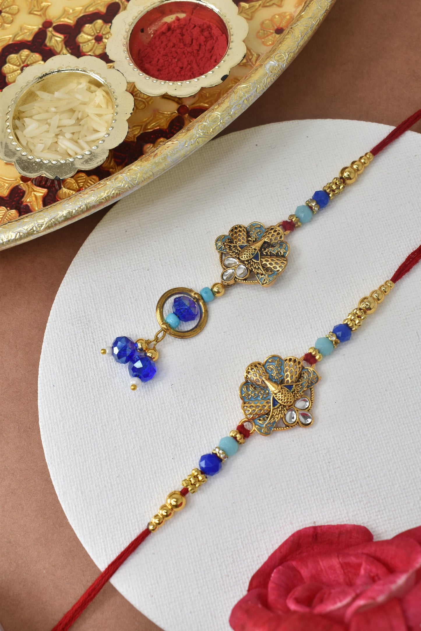 Couple Rakhi Set, Rakhi Set for Bhai Bhabhi