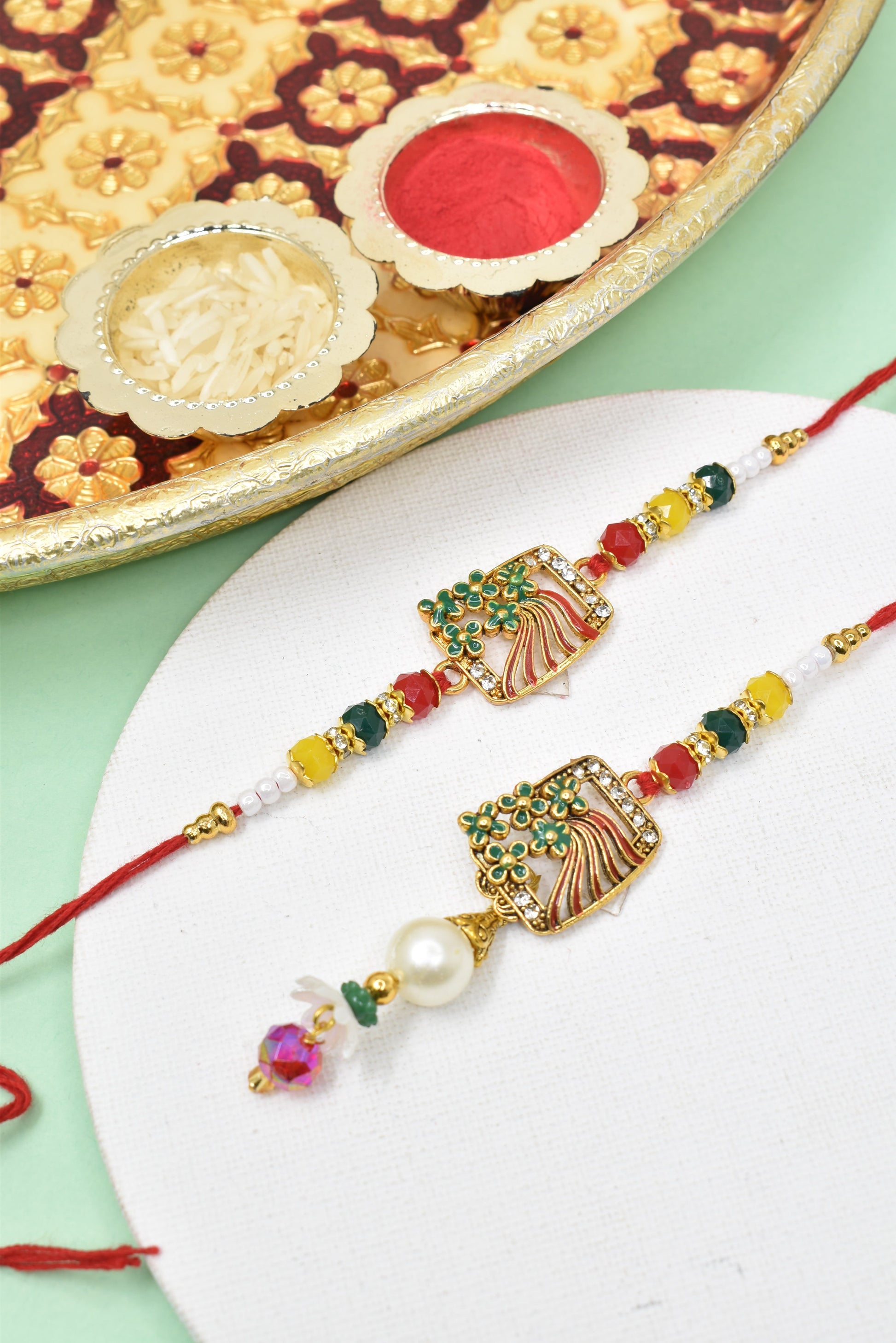 Couple Rakhi Set, Rakhi Set for Bhai Bhabhi