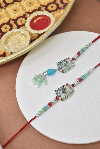 Couple Rakhi Set, Rakhi Set for Bhai Bhabhi