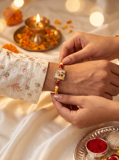 Om Trishul Design Rakhi for Bhai