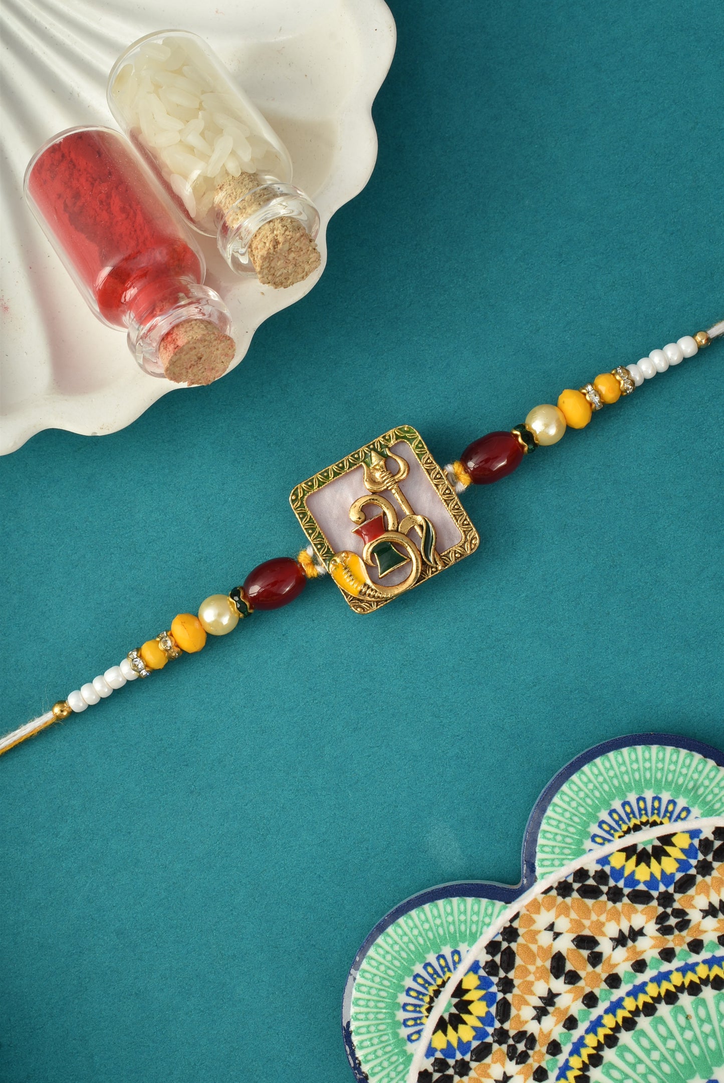 Om Trishul Design Rakhi for Bhai