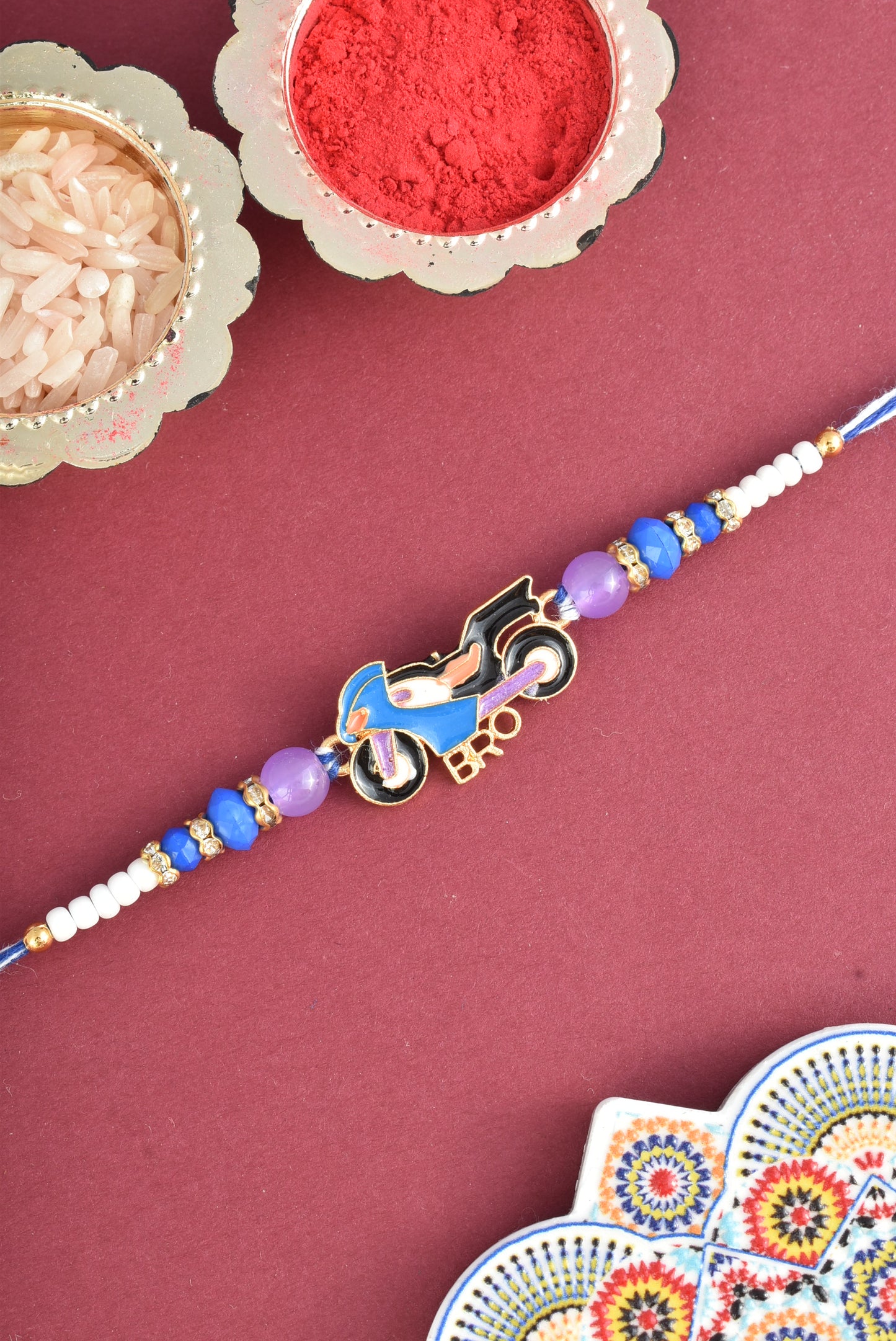 Meira Jewellery Ganesh Motif Silver Plated Rakhi