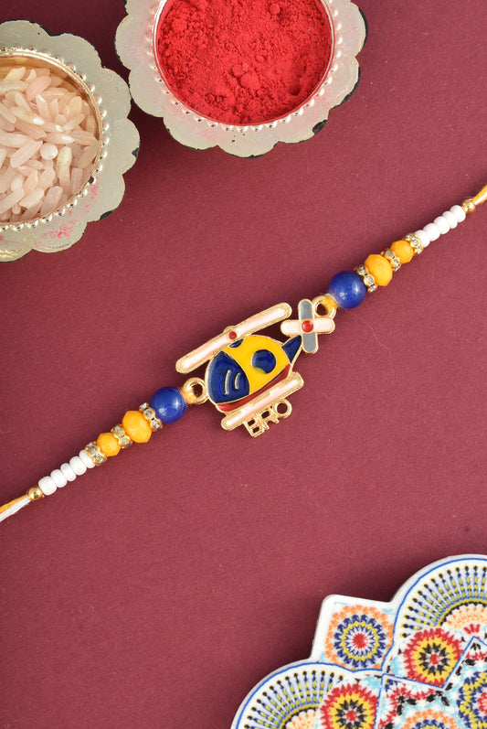 Meira Jewellery Ganesh Motif Silver Plated Rakhi