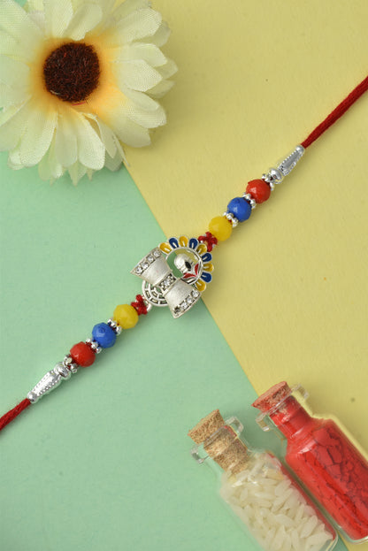 Silver plated rakhi