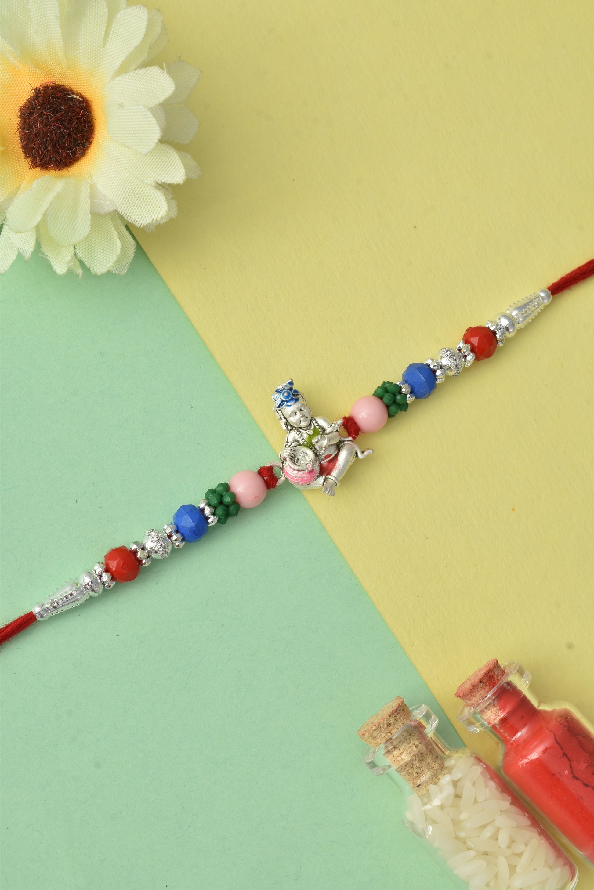 Silver plated rakhi