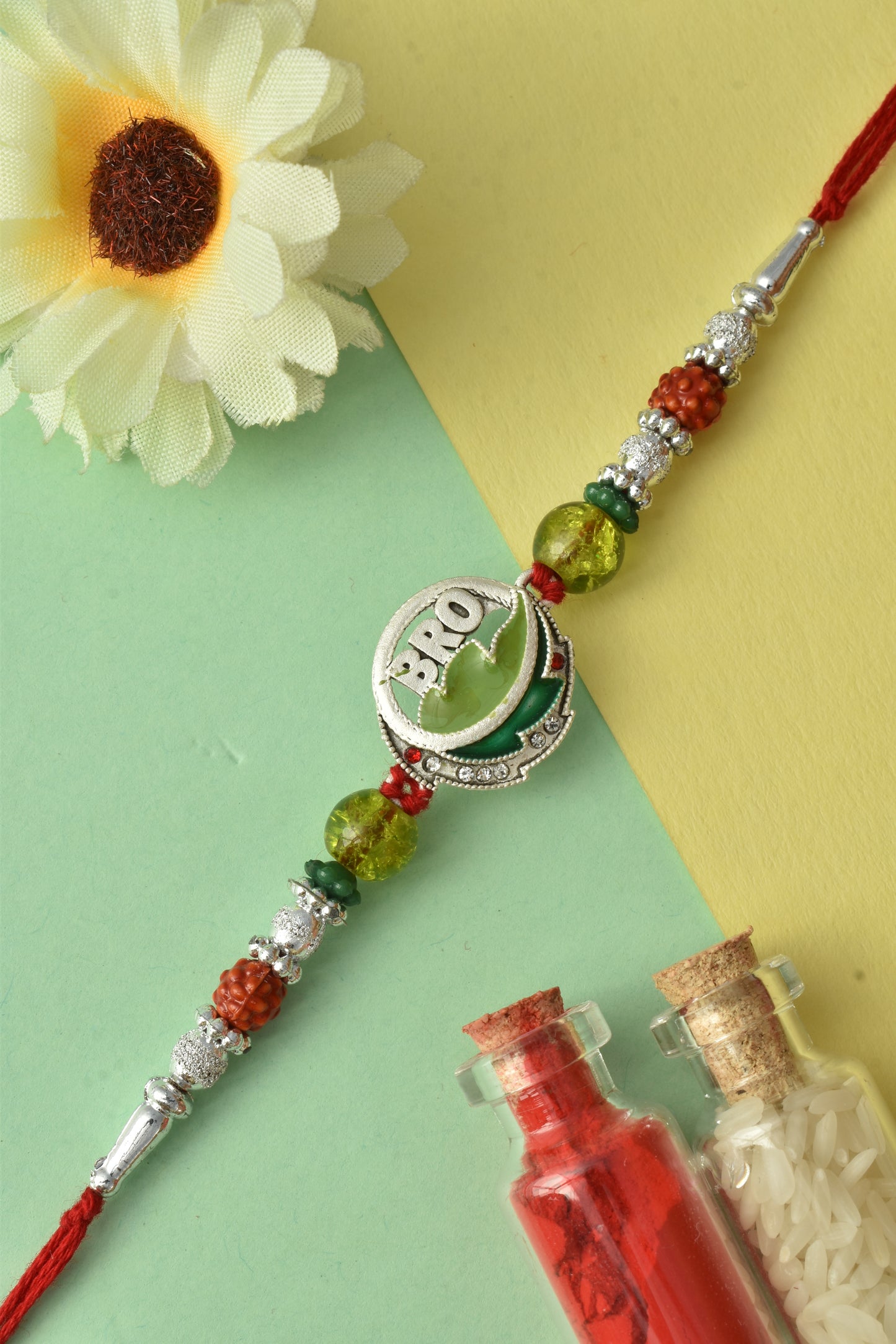 Silver plated rakhi