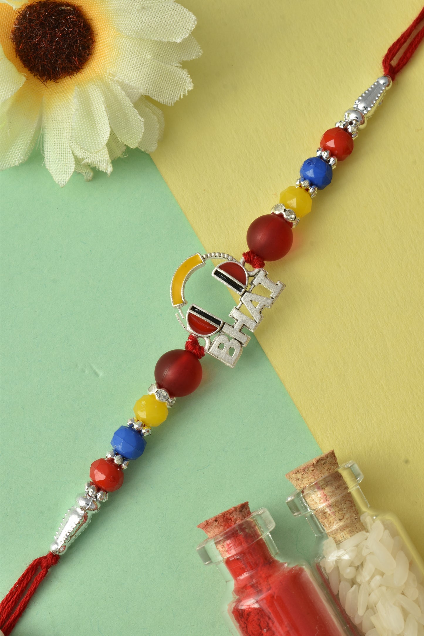 Silver plated rakhi