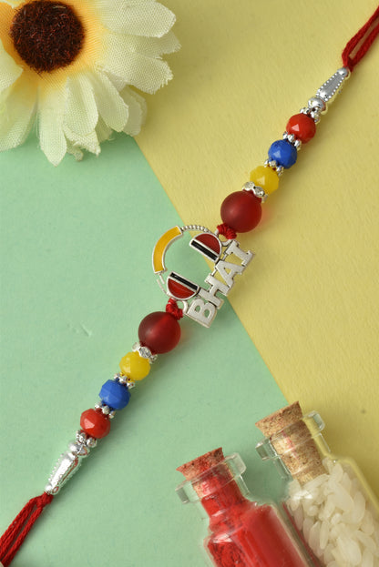 Silver plated rakhi