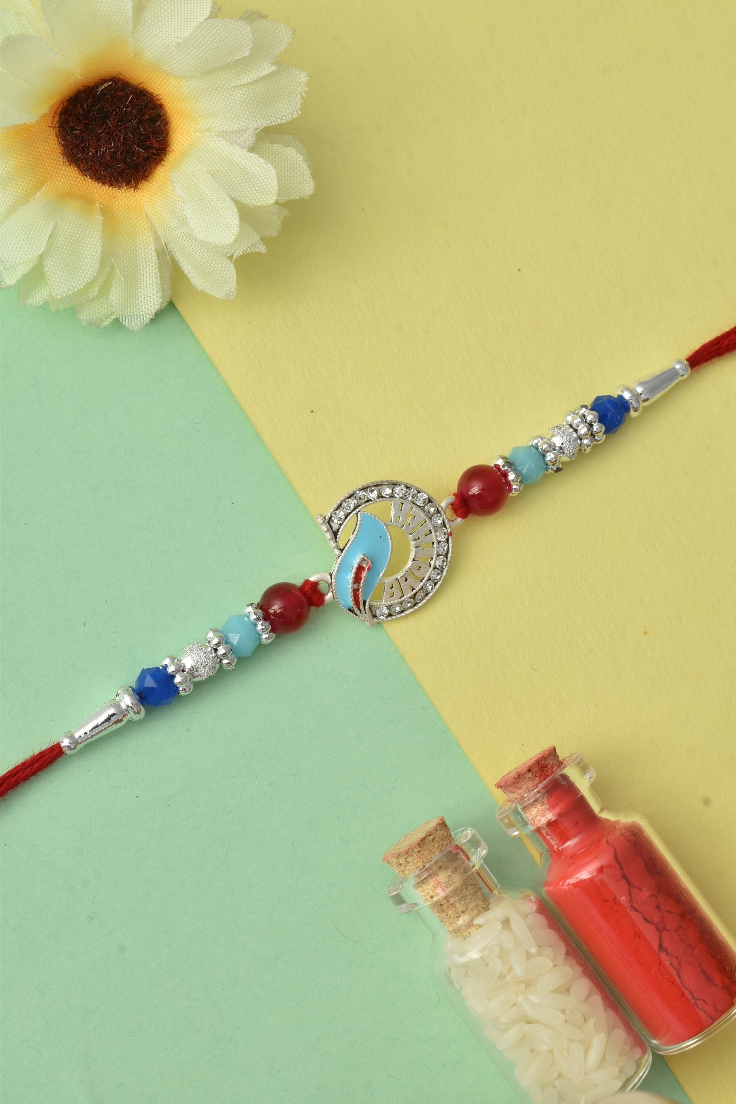 Silver plated rakhi