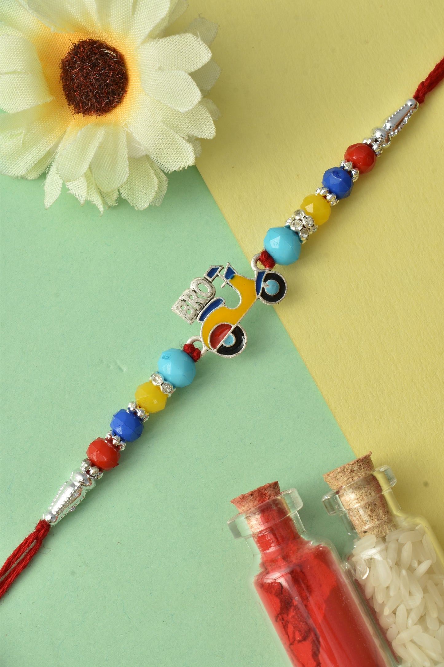 Silver plated rakhi