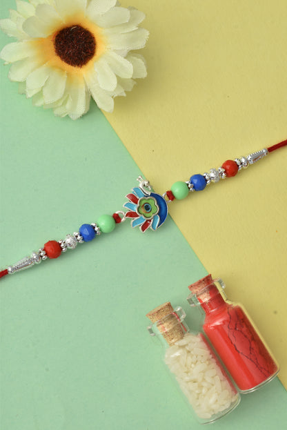 Silver plated rakhi