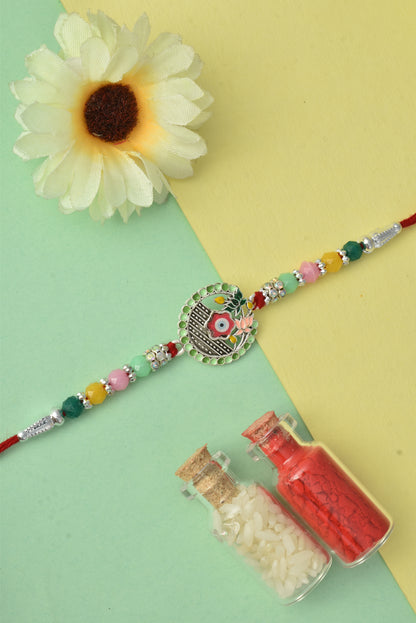 Silver plated rakhi