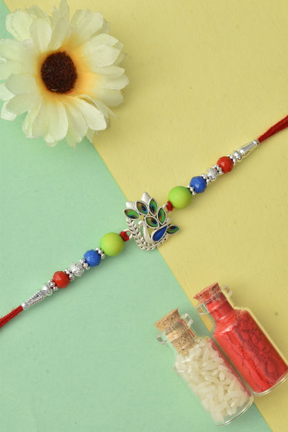 Silver plated rakhi