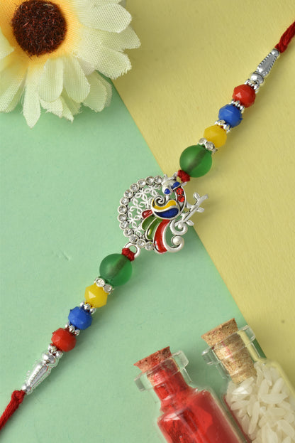 Silver plated rakhi